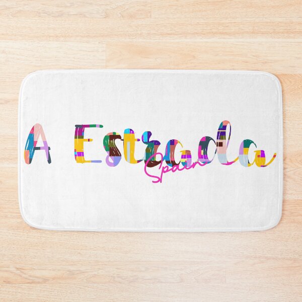 Item preview, A Estrada, Spain, Vibrant Abstract City Typography Art designed and sold by Wanderful-roads.