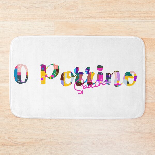 Item preview, O Porriño, Spain, Vibrant Abstract City Typography Art designed and sold by Wanderful-roads.