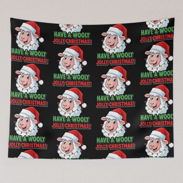 Item preview, Have a Wooly Jolly Christmas | Funny Sheep in Santa Hat Holiday Design designed and sold by graphicnew.