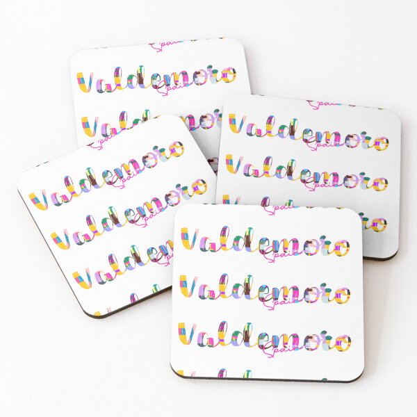 Item preview, Valdemoro, Spain, Vibrant Abstract City Typography Art designed and sold by Wanderful-roads.