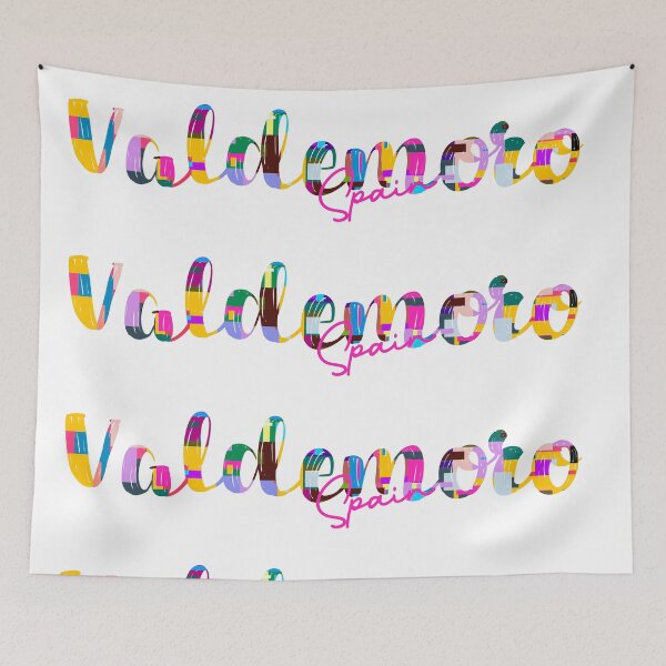 Item preview, Valdemoro, Spain, Vibrant Abstract City Typography Art designed and sold by Wanderful-roads.