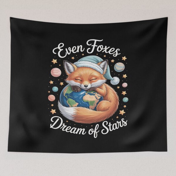 Item preview, Even Foxes Dream of Stars – Cute Sleepy Fox Space Galaxy designed and sold by JonBarnes22.