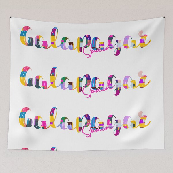 Item preview, Galapagar, Spain, Vibrant Abstract City Typography Art designed and sold by Wanderful-roads.