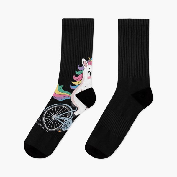 Item preview, Unicorn Riding Bicycle Boys Girls Women Kids Teen Rainbow designed and sold by HuValverdeArt.