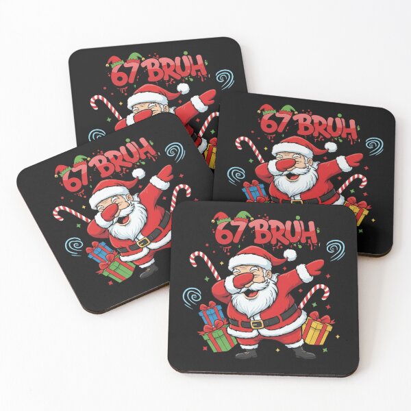 Item preview, 67 Bruh Santa Dab - Funny Meme Christmas Tee & Sticker 2025 designed and sold by GeniePixel.