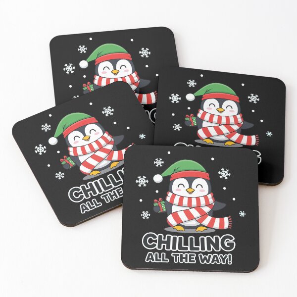 Item preview, Chilling All The Way | Cute Christmas Penguin in Scarf and Hat Holiday Design designed and sold by graphicnew.