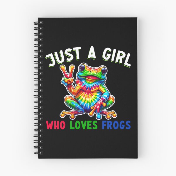 Item preview, Just a Girl Who Loves Frogs – Colorful Tie-Dye Frog with Peace Sign designed and sold by TinaMDedrick.