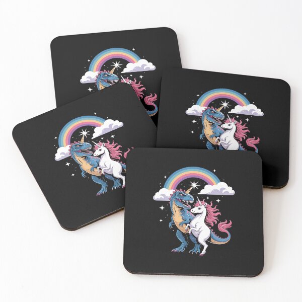Item preview, Unicorn Riding Dinosaur Boys Girls Men Women Rainbow designed and sold by HuValverdeArt.