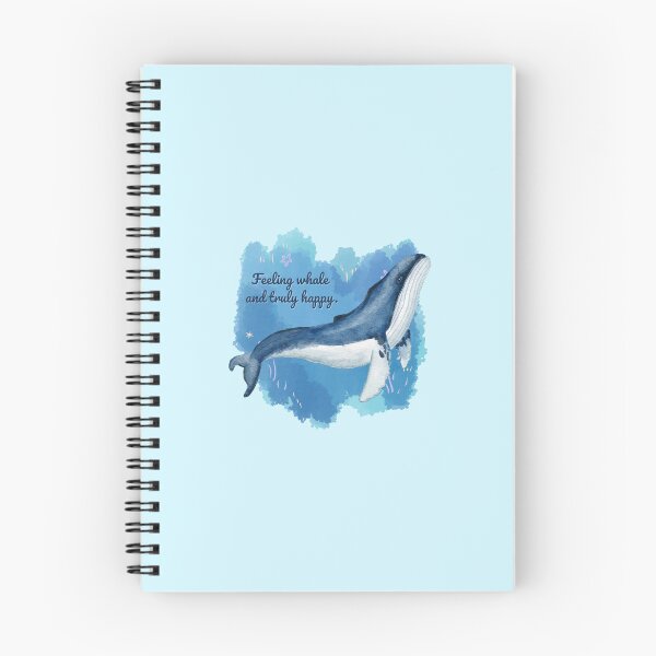 Item preview, Feeling Whale and Truly Happy - Cute Ocean Whale Pun Design designed and sold by Craftystay.