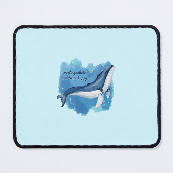 Item preview, Feeling Whale and Truly Happy - Cute Ocean Whale Pun Design designed and sold by Craftystay.