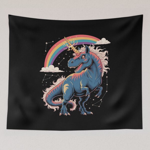 Item preview, Unicorn Riding Dinosaur 1 designed and sold by HuValverdeArt.