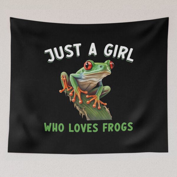 Item preview, Just a Girl Who Loves Frogs – Realistic Red-Eyed Tree Frog Design designed and sold by TinaMDedrick.
