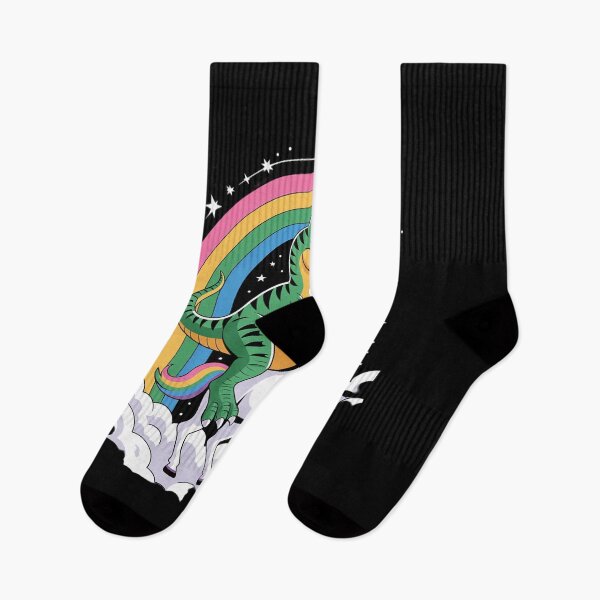 Item preview, Unicorn Riding Dinosaur Rainbow designed and sold by HuValverdeArt.