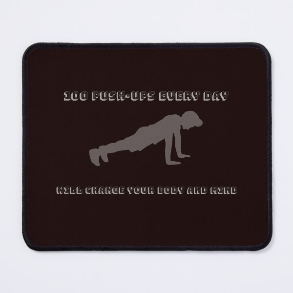 Item preview,  "100 push-ups every day will change your body and mind" – strength, discipline, change. designed and sold by Nikoverse.