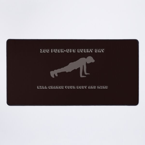 Item preview,  "100 push-ups every day will change your body and mind" – strength, discipline, change. designed and sold by Nikoverse.