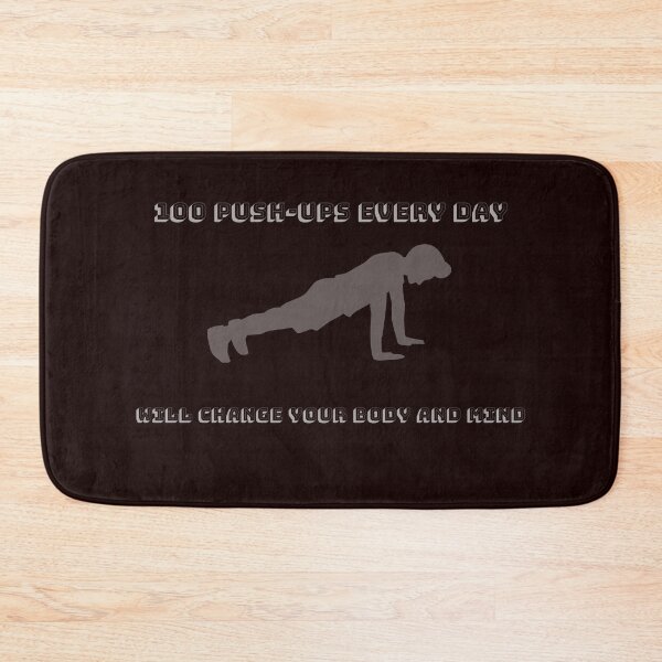 Item preview,  "100 push-ups every day will change your body and mind" – strength, discipline, change. designed and sold by Nikoverse.