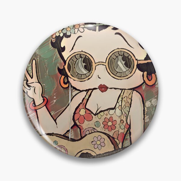 Item preview, Peace and Love Boop - Hippie Flower Power Art designed and sold by Hen-C-Art.