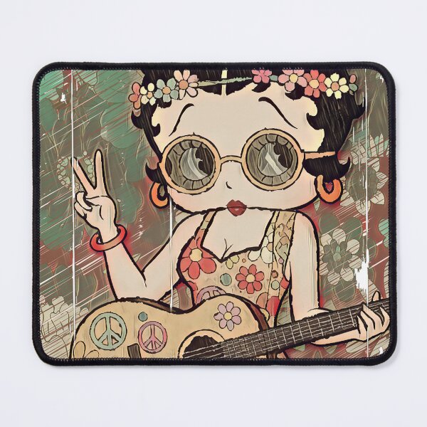 Item preview, Peace and Love Boop - Hippie Flower Power Art designed and sold by Hen-C-Art.