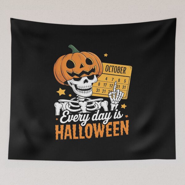 Item preview, Every Day Is Halloween Skeleton Pumpkin Men Women designed and sold by JonBarnes22.