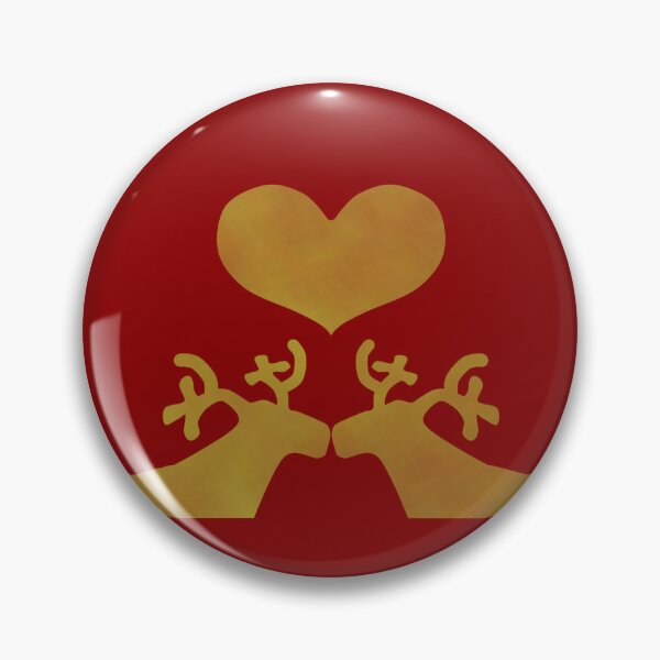 Item preview, Golden Reindeer couple on red - Calm, Sensory-Friendly designed and sold by CreaTwinkles.