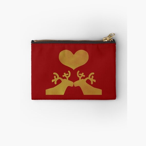 Item preview, Golden Reindeer couple on red - Calm, Sensory-Friendly designed and sold by CreaTwinkles.