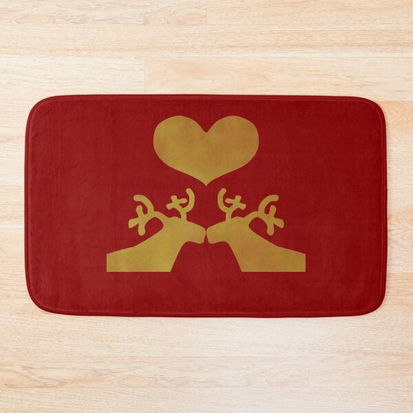 Item preview, Golden Reindeer couple on red - Calm, Sensory-Friendly designed and sold by CreaTwinkles.