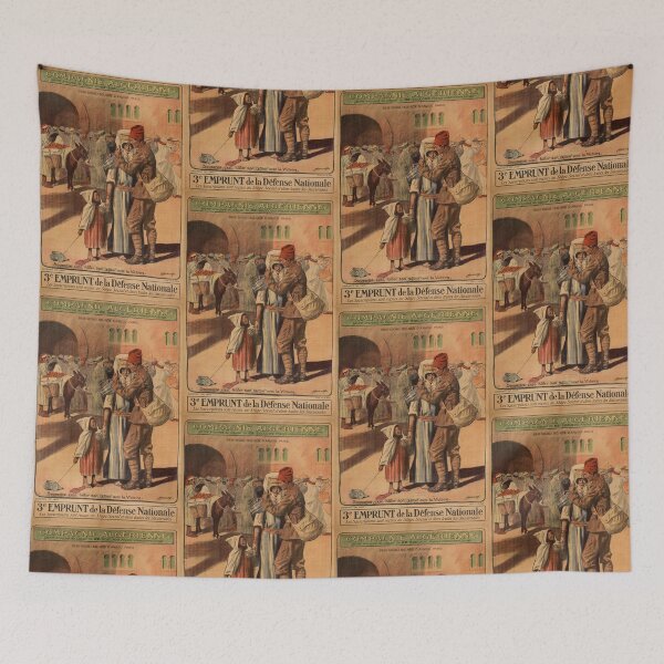 Item preview, French WWI Propaganda Poster | Third National Defense Loan | Compagnie Algerienne | Art Nouveau | Historical Art Print designed and sold by artofuniverse.