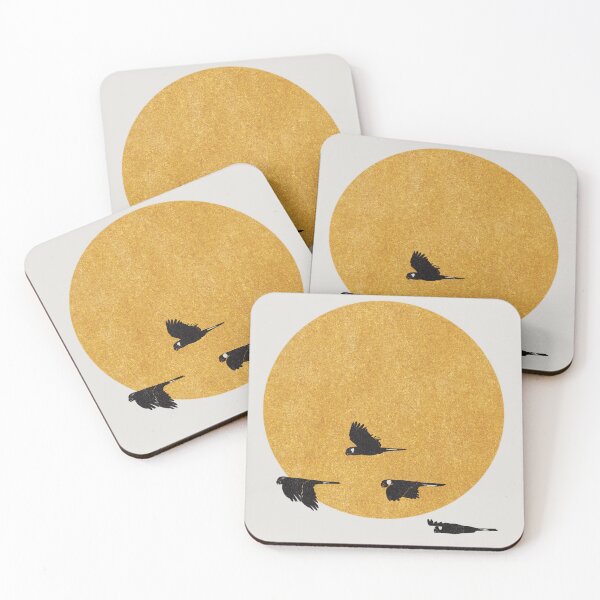Item preview, Yellow tailed black cockatoos fly the Australian sun designed and sold by Old Friends.