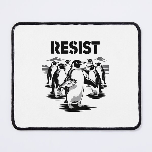 Item preview, Penguin Resist Penguins Protest Against Tariffs designed and sold by ChristopStano.