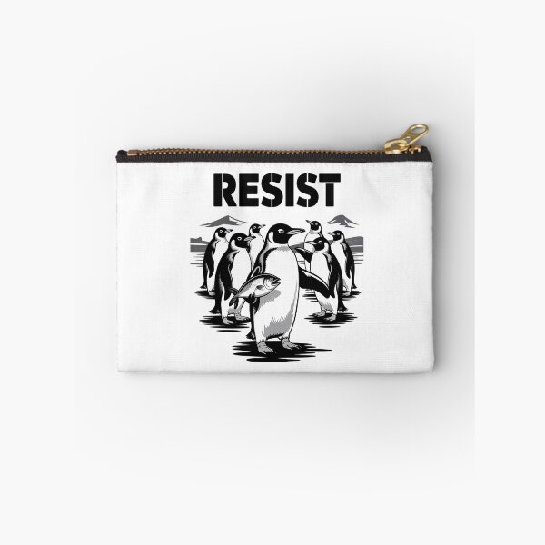 Item preview, Penguin Resist Penguins Protest Against Tariffs  designed and sold by ChristopStano.