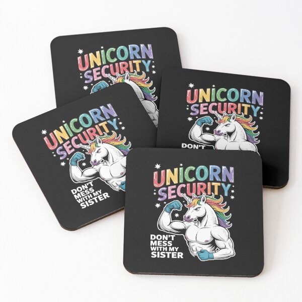 Item preview, Unicorn Security Dont Mess With My Sister Brother designed and sold by HuValverdeArt.