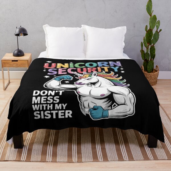 Item preview, Unicorn Security Dont Mess With My Sister Brother designed and sold by HuValverdeArt.