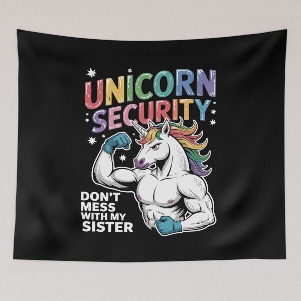Item preview, Unicorn Security Dont Mess With My Sister Brother designed and sold by HuValverdeArt.