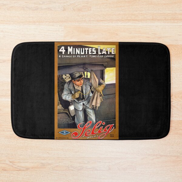 Item preview, Vintage Silent Film Poster | 4 Minutes Late | Early 20th Century Art | Selig Polyscope Co | Curwood & Cinema History designed and sold by artofuniverse.