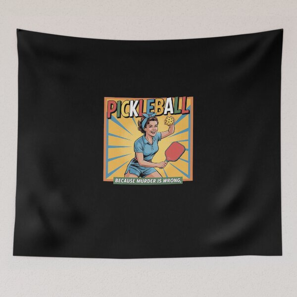 Item preview, Pickleball Because Murder Is Wrong  designed and sold by ChristopStano.
