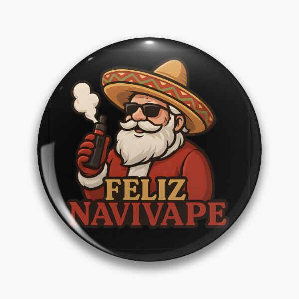 Item preview, Feliz NaviVape – Santa with Sombrero and Vape | Funny Christmas Vape Design designed and sold by House of Taste Vape Designs.