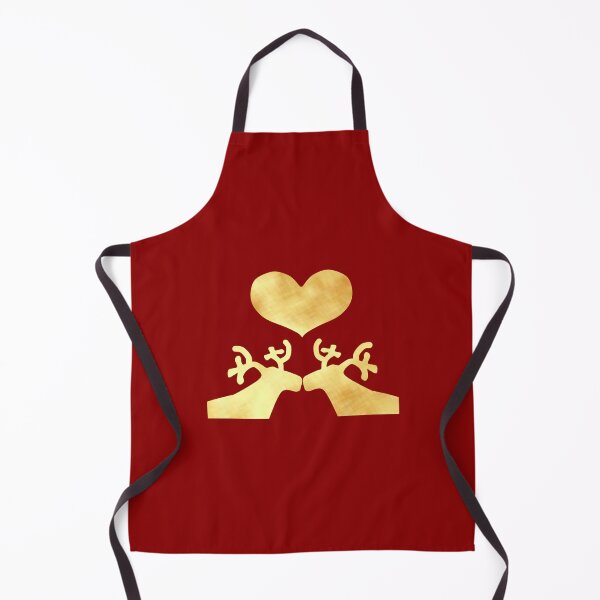 Item preview, Golden Reindeer couple on red - Calm, Sensory-Friendly designed and sold by CreaTwinkles.