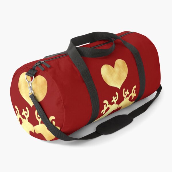 Item preview, Golden Reindeer couple on red - Calm, Sensory-Friendly designed and sold by CreaTwinkles.