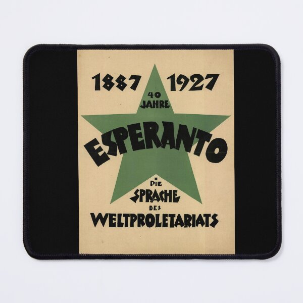 Item preview, Vintage Esperanto Poster | 40th Anniversary Art Print | 1927 Bauhaus Style | Green Star Design | Socialist Movement Decor designed and sold by artofuniverse.