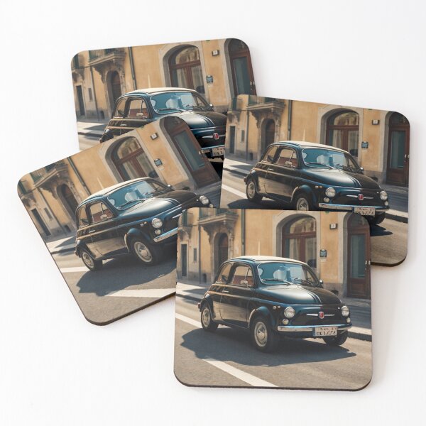 Item preview, Black Elegance, Vintage Fiat 500 on the Italian Street designed and sold by BlareBlare.