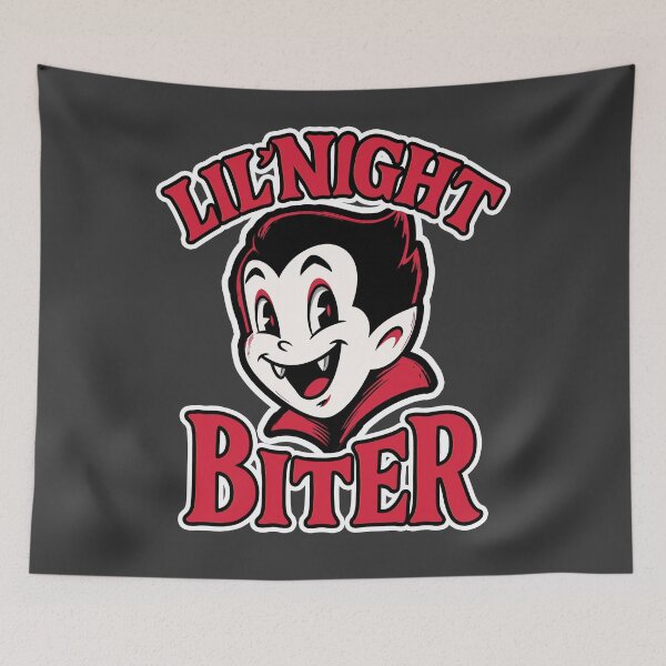 Item preview, Lil' Night Biter – Retro Vampire Cartoon Design designed and sold by averagejoekster.