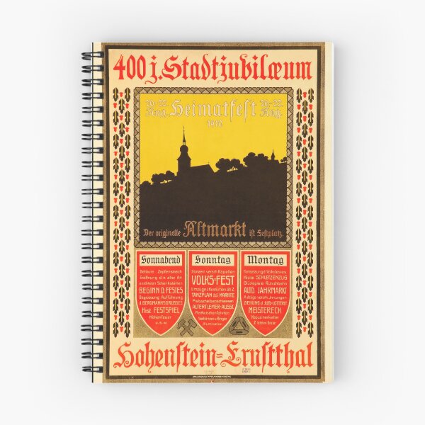 Item preview, Vintage 1910 Poster | Hohenstein-Ernstthal 400th Anniversary | Bold German Typography & Striking Silhouette Art designed and sold by artofuniverse.