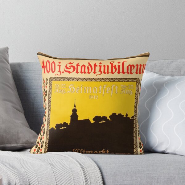 Item preview, Vintage 1910 Poster | Hohenstein-Ernstthal 400th Anniversary | Bold German Typography & Striking Silhouette Art designed and sold by artofuniverse.