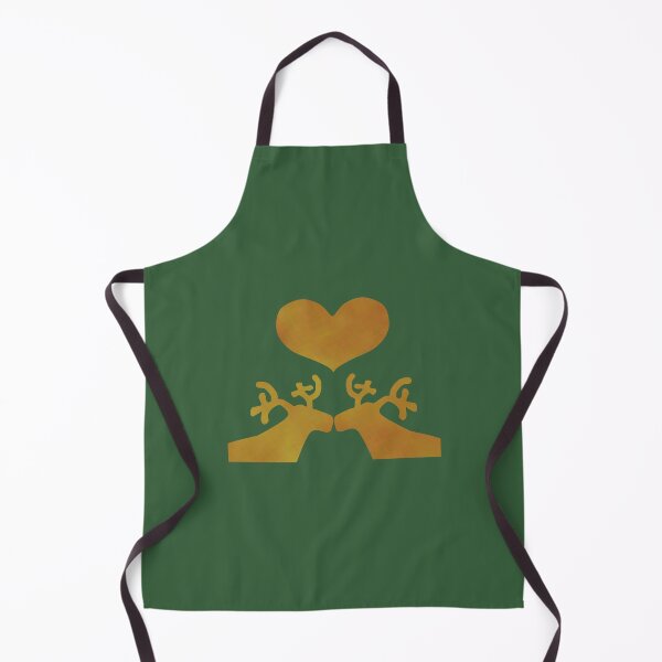 Item preview, Golden Reindeer couple on green - Calm, Sensory-Friendly designed and sold by CreaTwinkles.