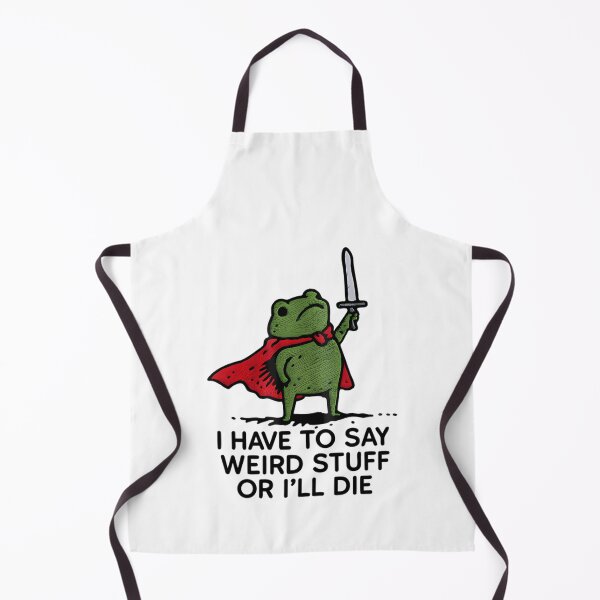 Item preview, Retro Style I Have To Say Weird Stuff Or I Will Die Stupid Frog designed and sold by JuliusaMenzelo.