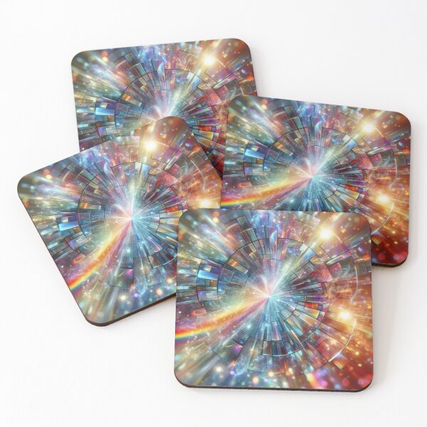 Item preview, A fragmented shattered glass effect with rainbow hues. designed and sold by IrsathThaslima.