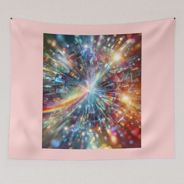 Item preview, A fragmented shattered glass effect with rainbow hues. designed and sold by IrsathThaslima.