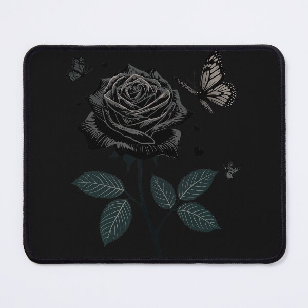 Item preview, thic Black Rose and Butterfly Art designed and sold by lovelynong.