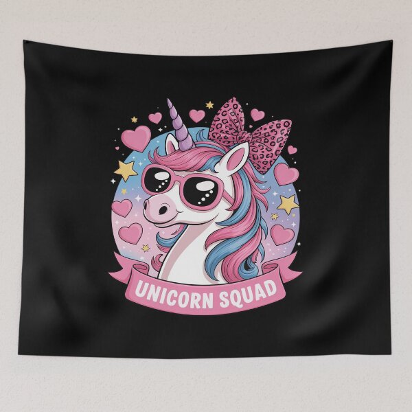 Item preview, Unicorn Squad - Graceful Unicorn with leopard Bandana designed and sold by HuValverdeArt.