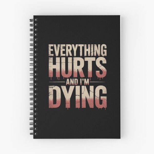 Item preview, Everything Hurts And I’m Dying Funny Backprinted Funny Gym designed and sold by petrichorsworld.
